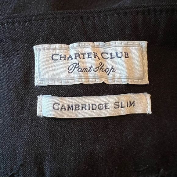 NWT! Charter Club Cambridge slim black pull on pants - Picture 3 of 9